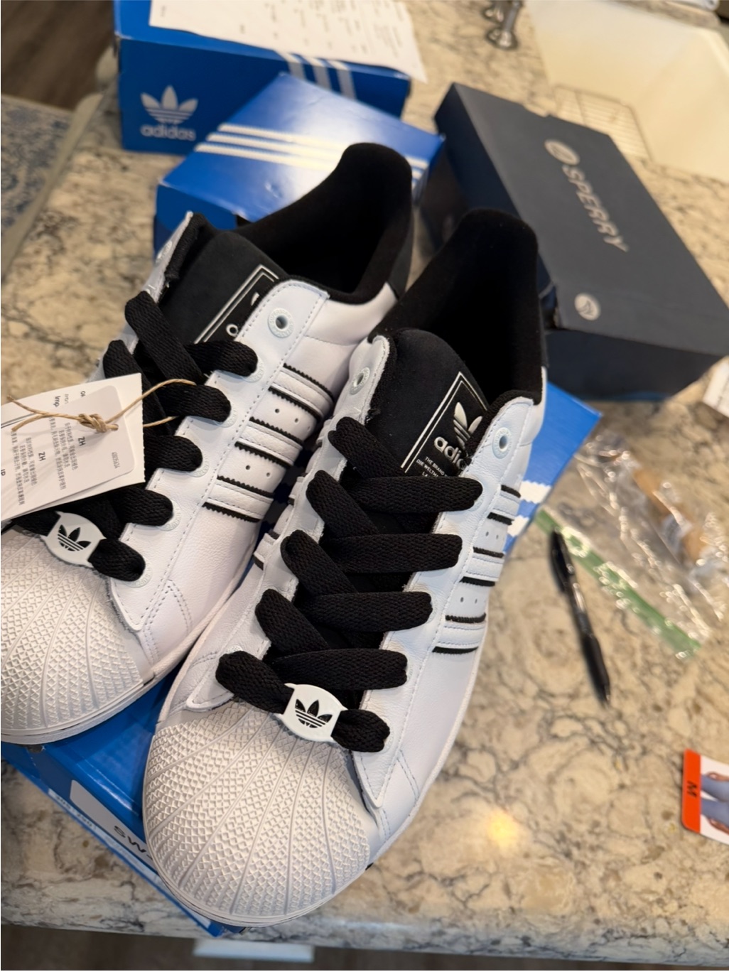 Adidas Men’s White & Black Superstar Ii Size 12 1/2 New Inbox